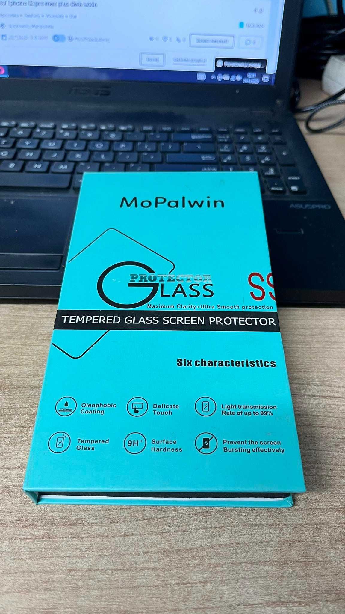 MoPalwin szkła hartowane 3szt plus ramka iphone 12 5,4" nowe
