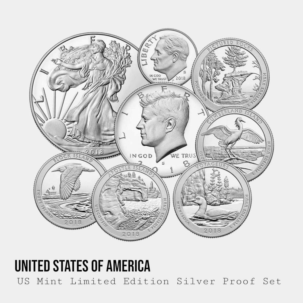2013—2020 • Limited Edition Silver Proof Set • Оригінал US Mint BoxCoa