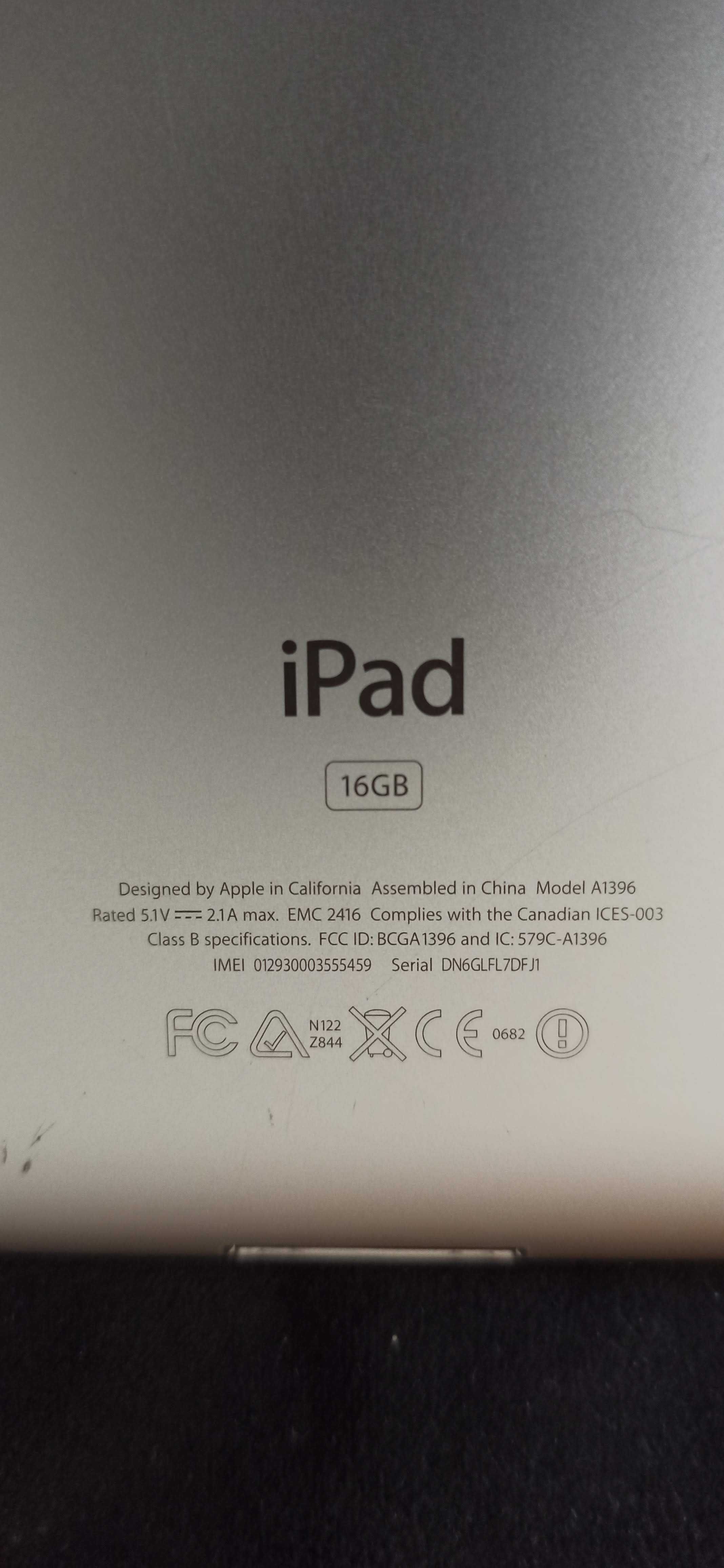 iPad A1396 (16GB), Wi-Fi, i na kartę SIM