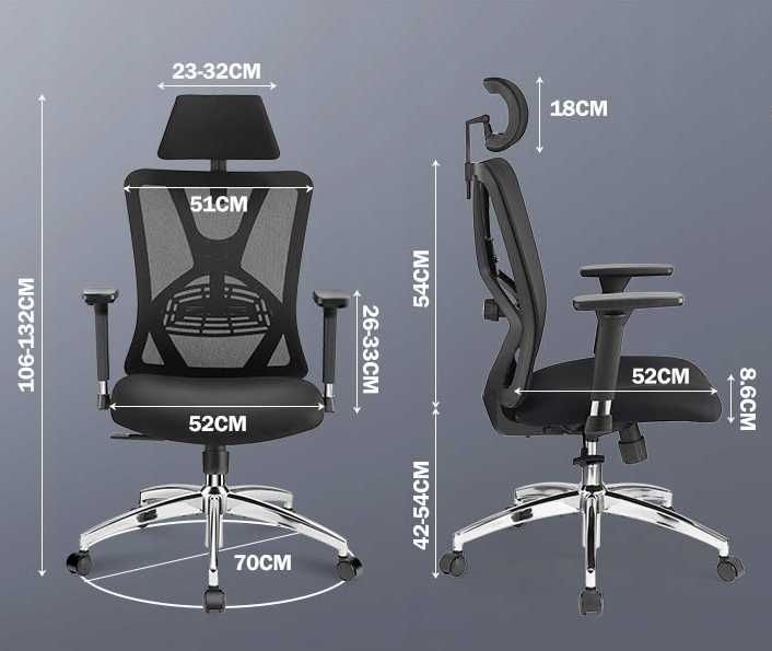 Ergonomiczne krzesło biurowe Ticova