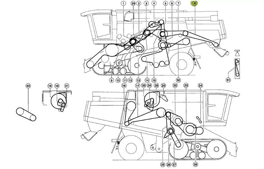 Pasek klinowy - 350462.0 - Claas