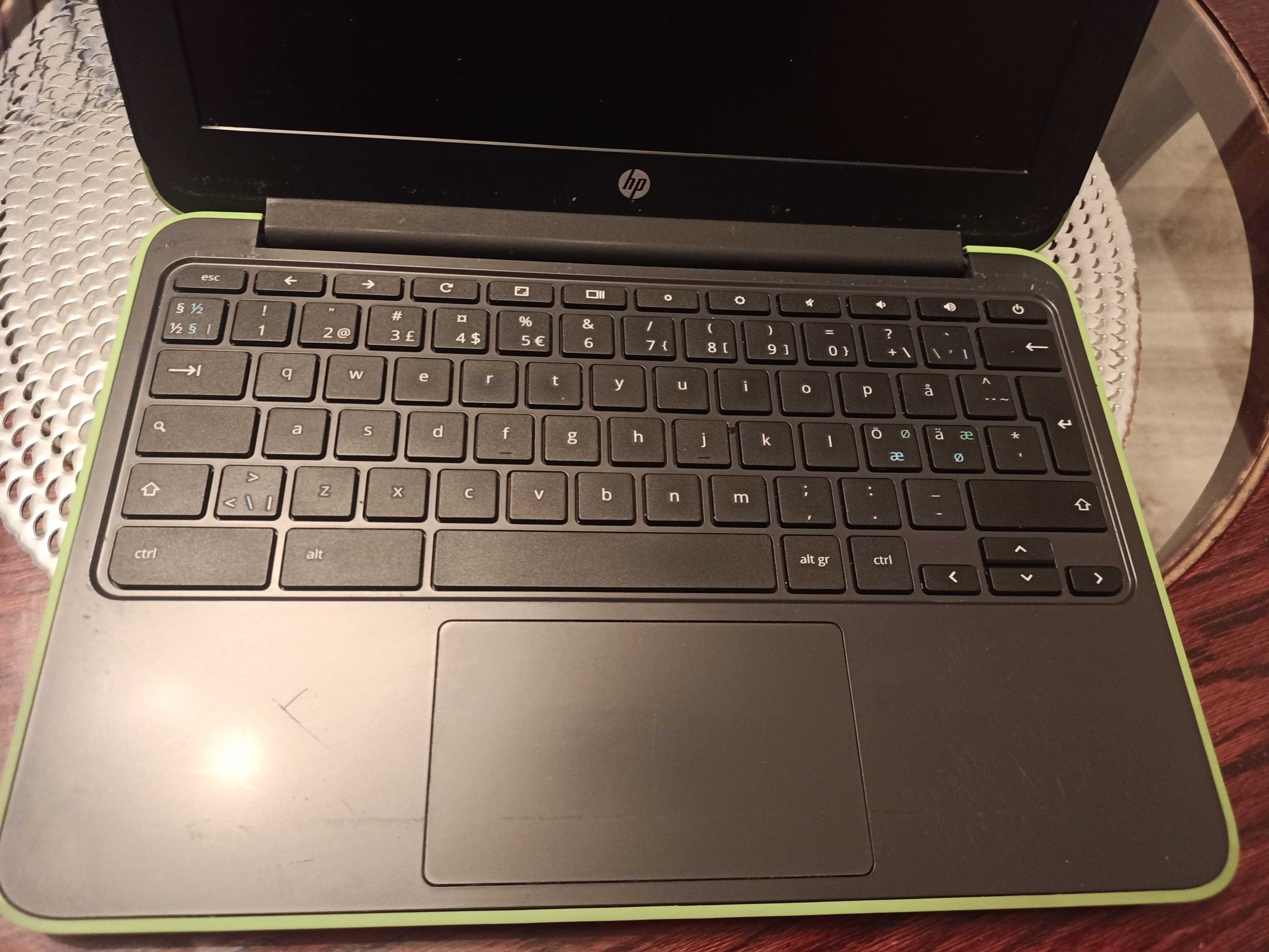 Chromebook HP czarno-zielony