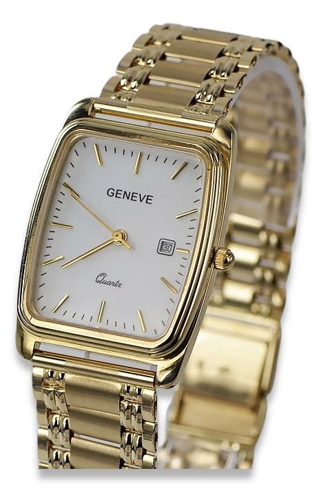 Złoty zegarek męski 14k 585 Geneve mw001ydw&mbw009y Katowice biżuteria