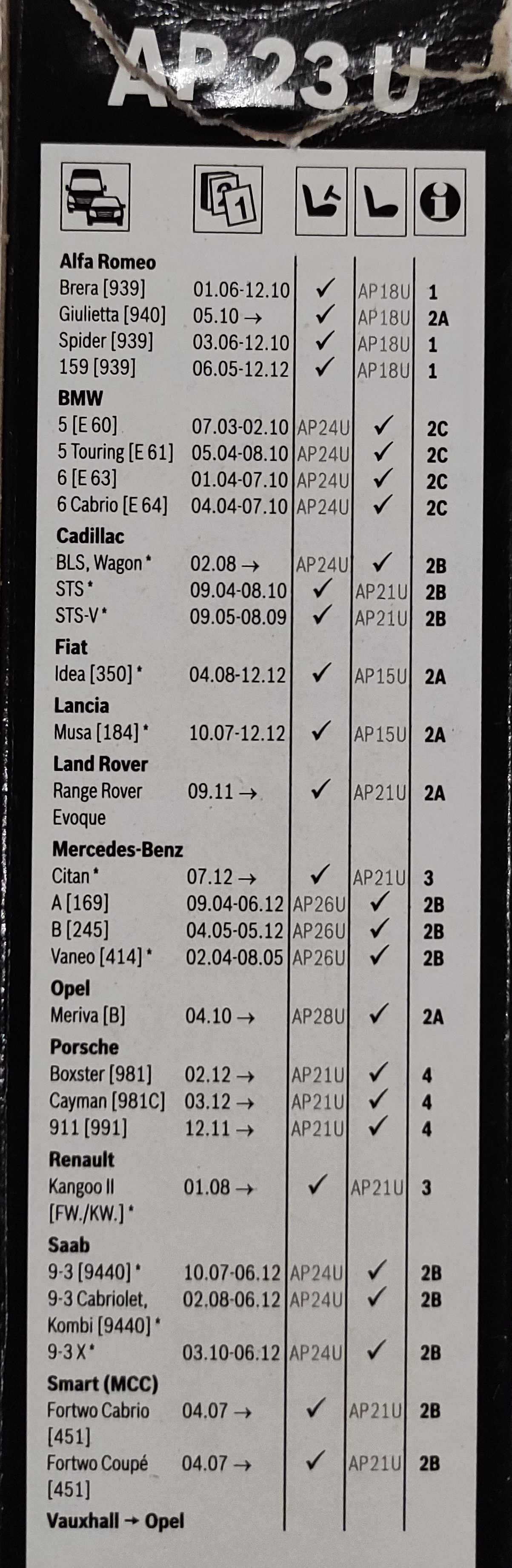 Escova Bosch Aerotwin Plus AP 23 U