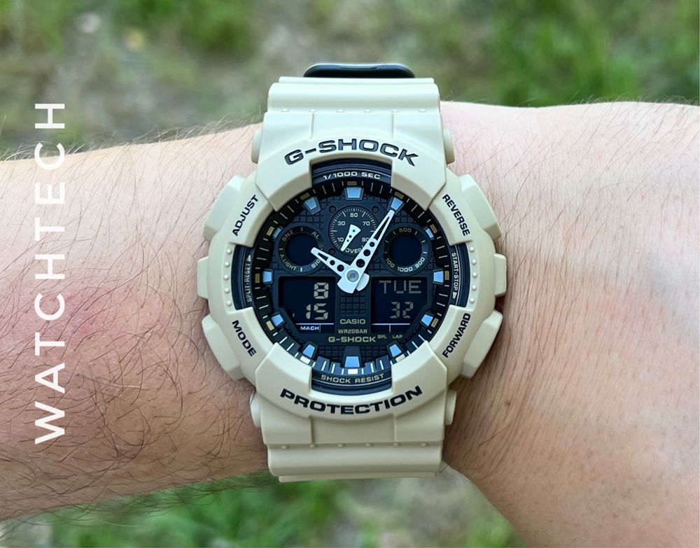 Годинник наручний Casio G-Shock GA-100 L-8A новий оригінал тактичний