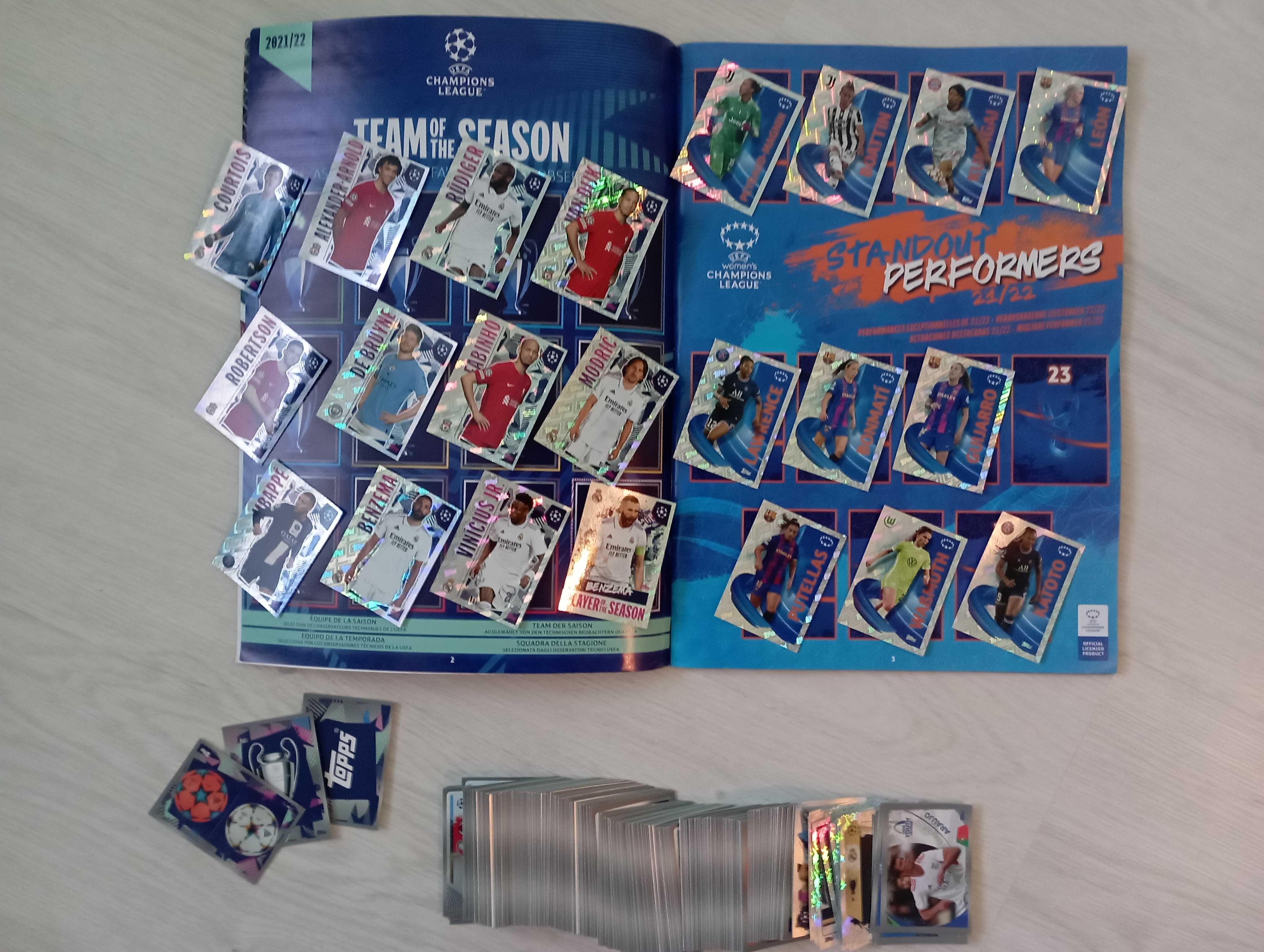 Topps , Panini, Merlin УЕФА Лига чемпионов 22/23 450 штук. 92%