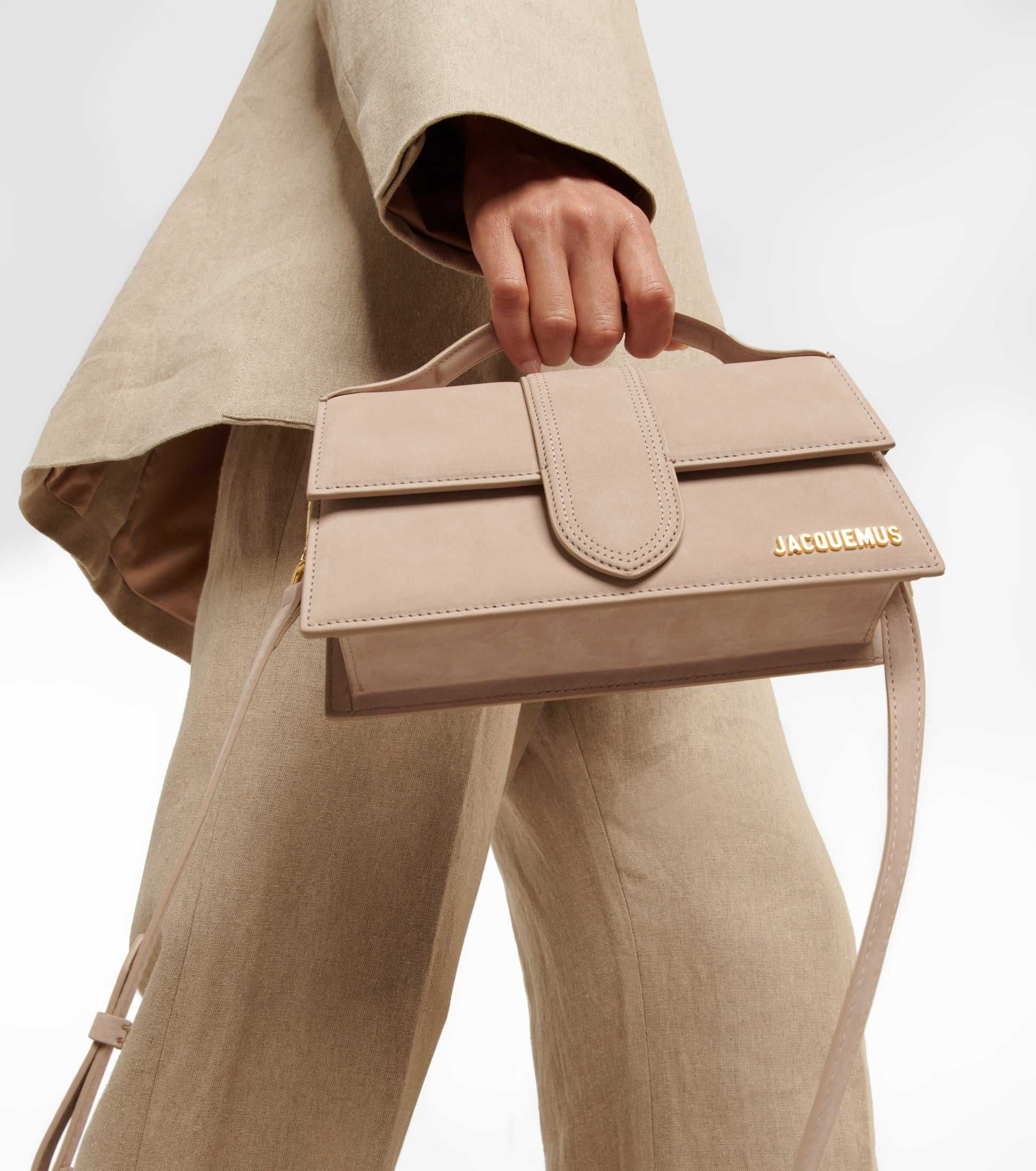 Сумка Jacquemus Le Bambino Grand Suede Beige