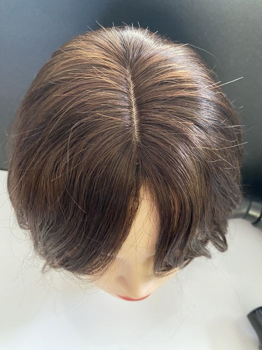 Toper tupet treska dopinka peruka włos naturalny indyjski brąz