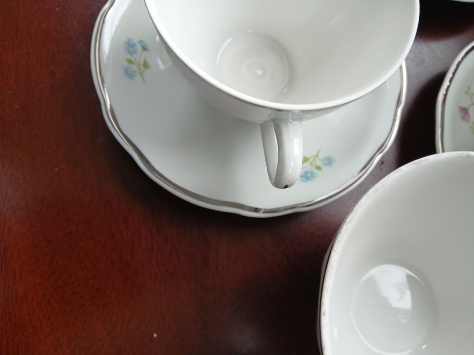 Ćmielów PRL duże filiżanki serwis do herbaty kawy