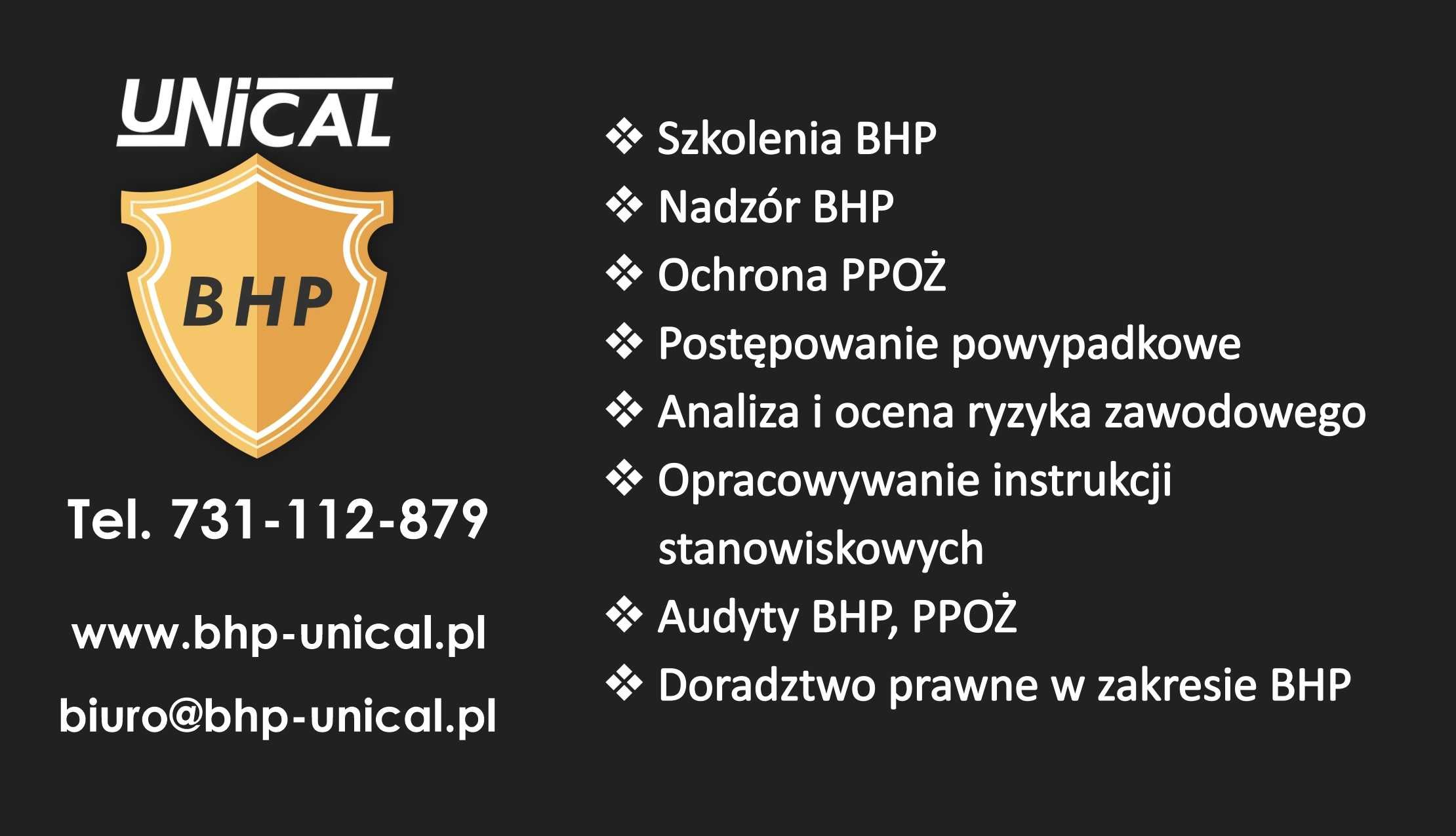 Usługi BHP, szkolenia, doradztwo