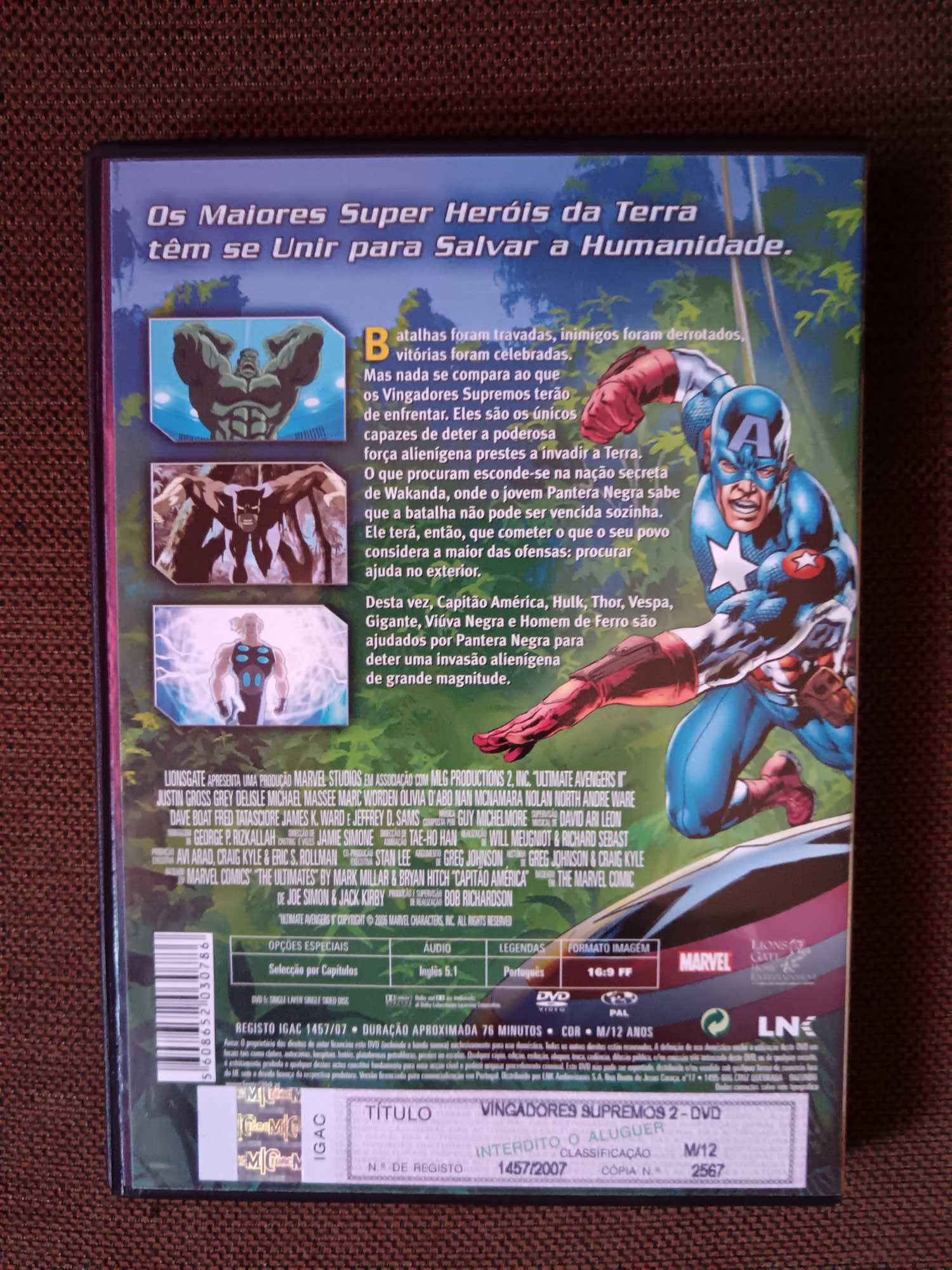 filme dvd original - vingadores supremos - 2 - marvel