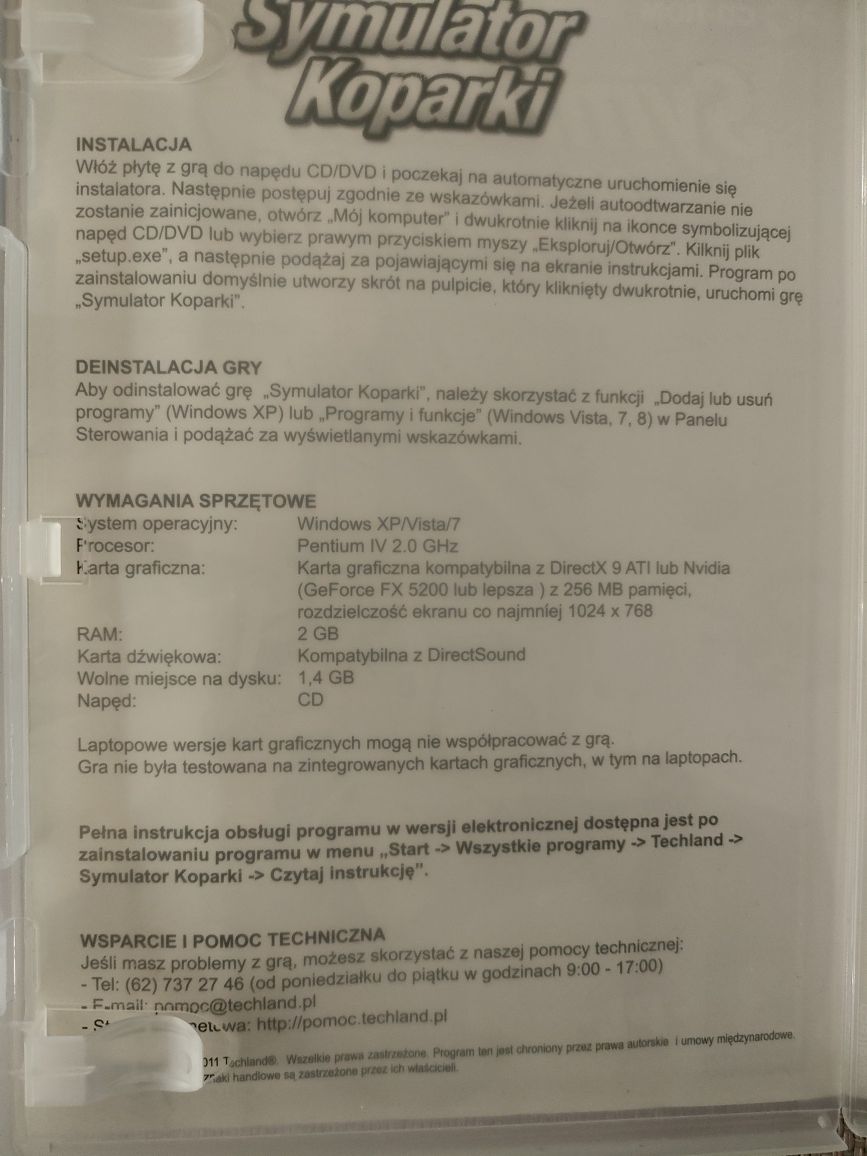 Symulator koparki PC PL