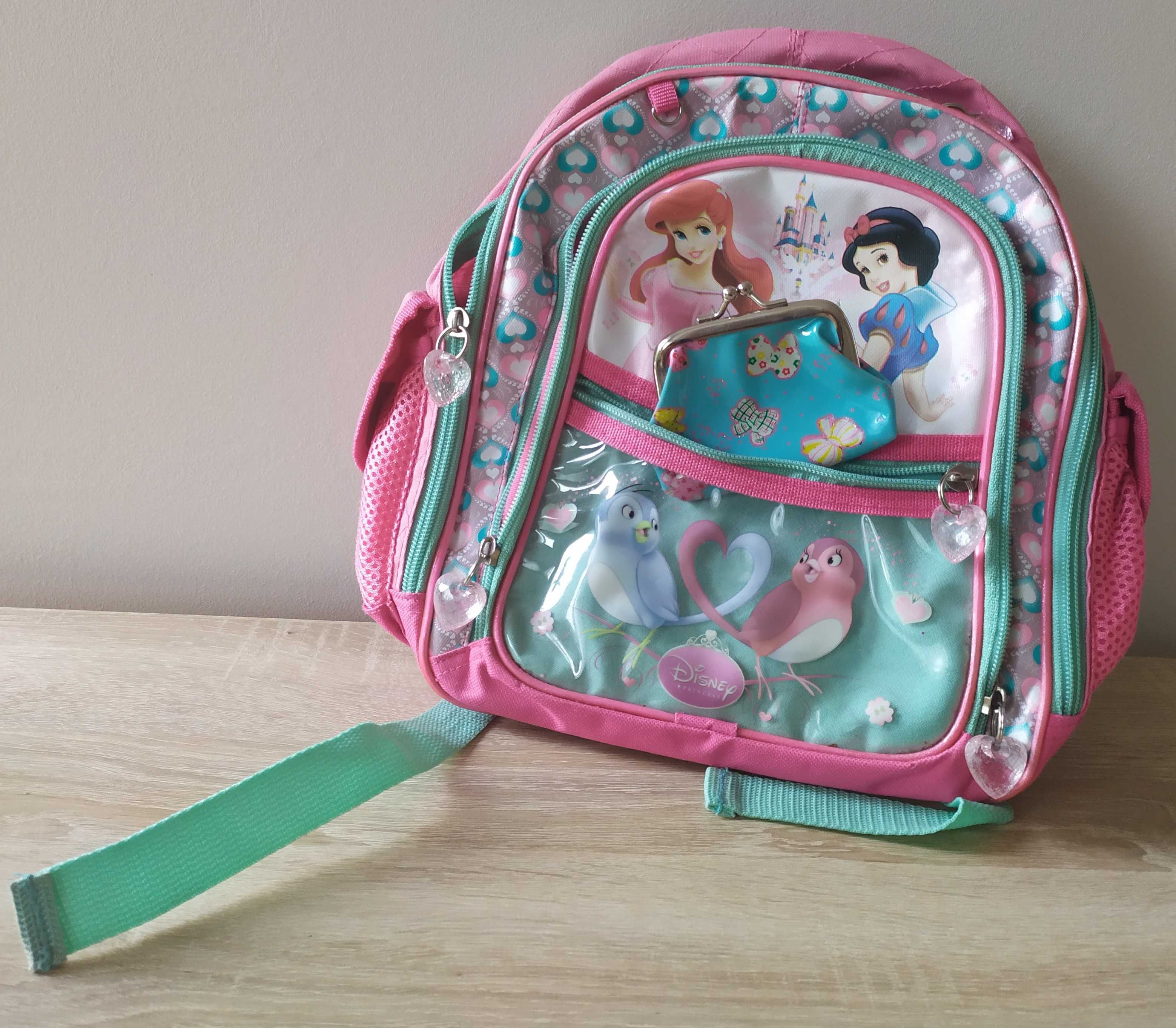 Plecak przedszkolny Disney księżniczki + portmonetka