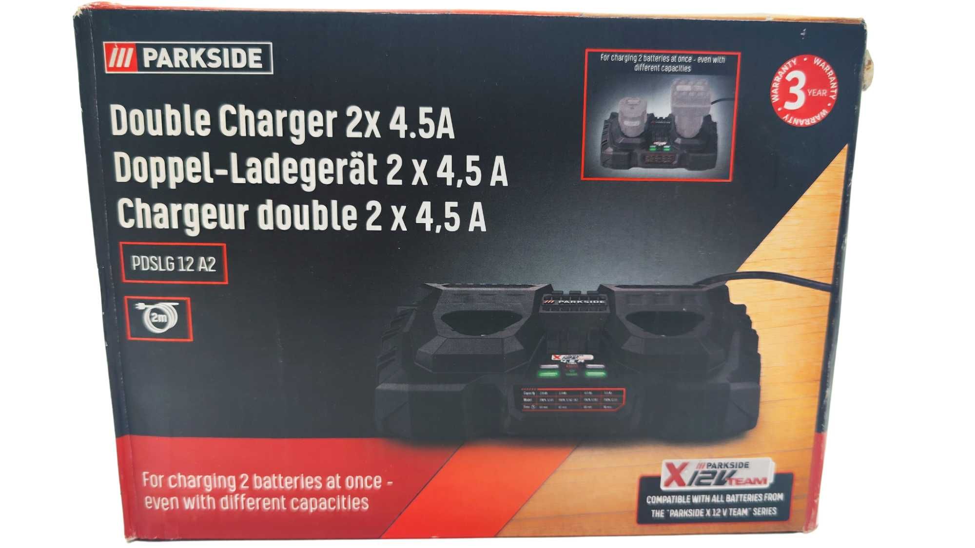 Carregador duplo de bateria PARKSIDE 12V »PDSLG 12 A2«, 4,5 A