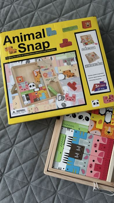 Дерев’яний набір “Play Games” 3в1 — Тетріс, пазл і логіка (3+)