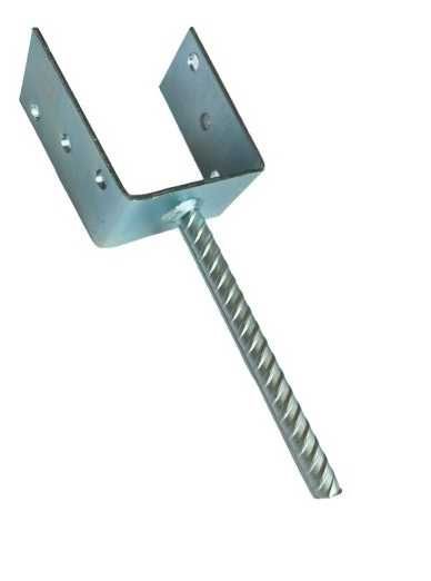 Podstawa słupa do wmurowania kotwa U 90mm grubość 4mm