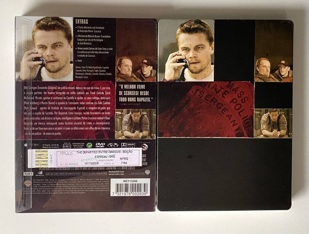 Dvd The Departed: Entre Inimigos Special Edition Steelbook 2 discos