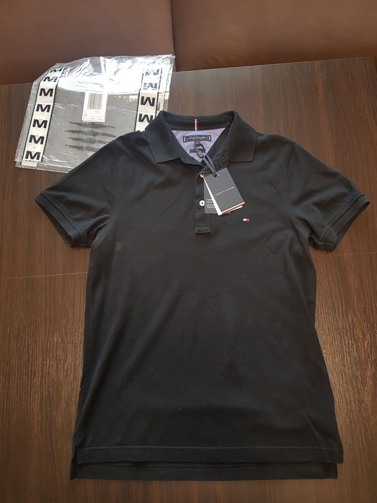 Koszulka polo Tommy Hilfinger nowe kolor czarny rozmiar M