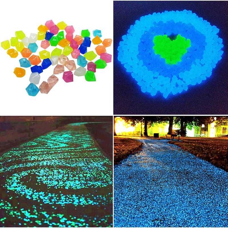 Pedrinhas luminosas decoração de jardim, áreas externas, aquários, 300