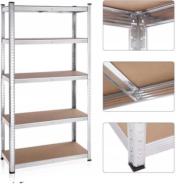 Regał metalowy Garażowy warsztatowy 180cm 5 Półek 875kg solidny