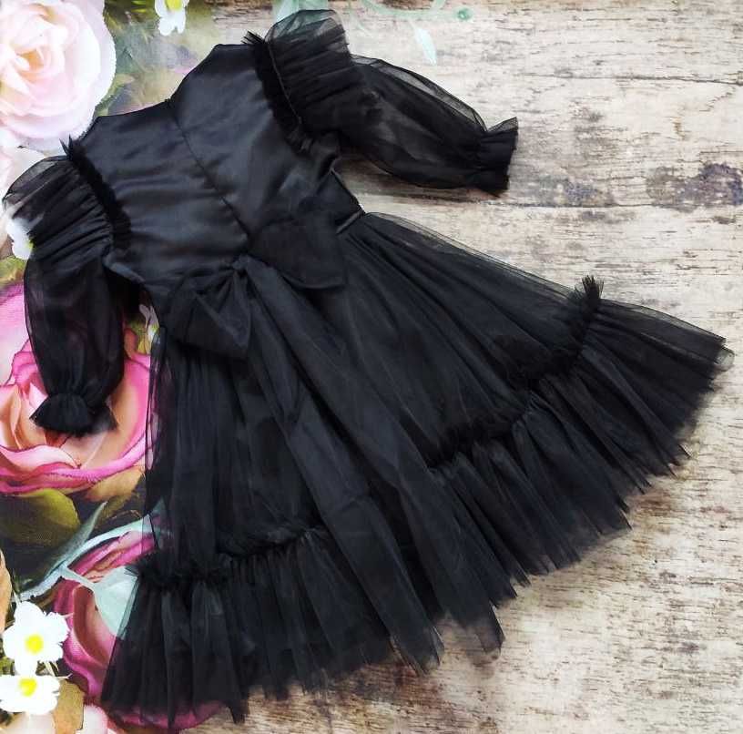 Чорна нарядна фатінова сукня для дівчинки    Венздей  Addams Wednesday
