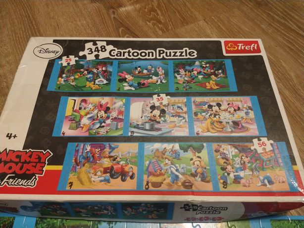 Puzzle Trefl Disney 9w1 25, 35, 56 elementów Myszka Miki