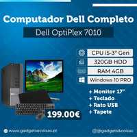 Super Kit Dell 7010 (Completo) | PC + Monitor + Rato + Teclado +Tapete