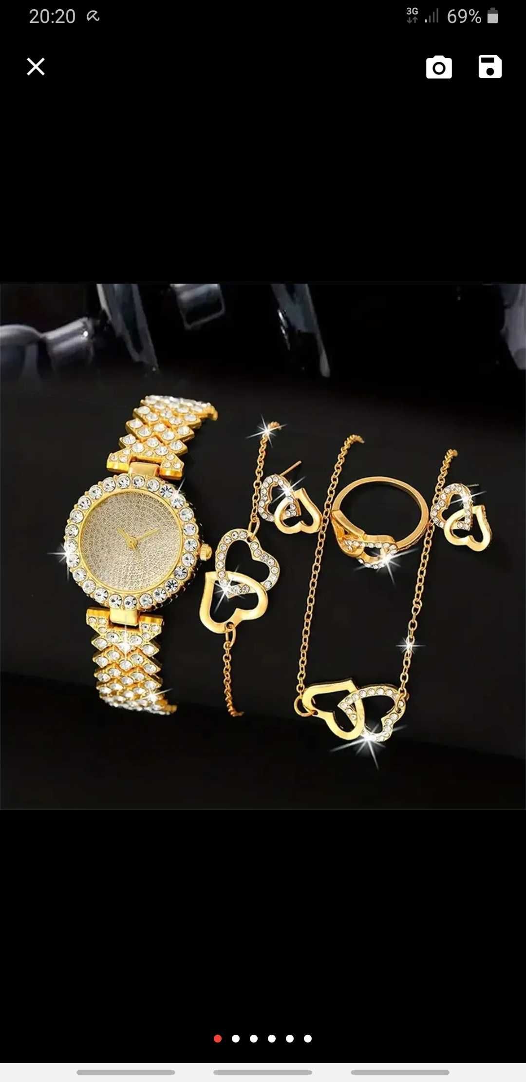Zegarek damski + elegancki  zestaw biżuterii