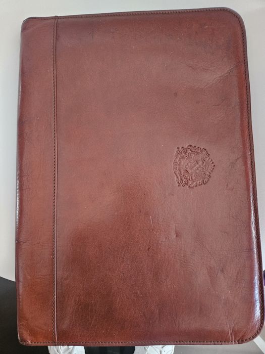 Pasta de executvo em pele genuína multifunções