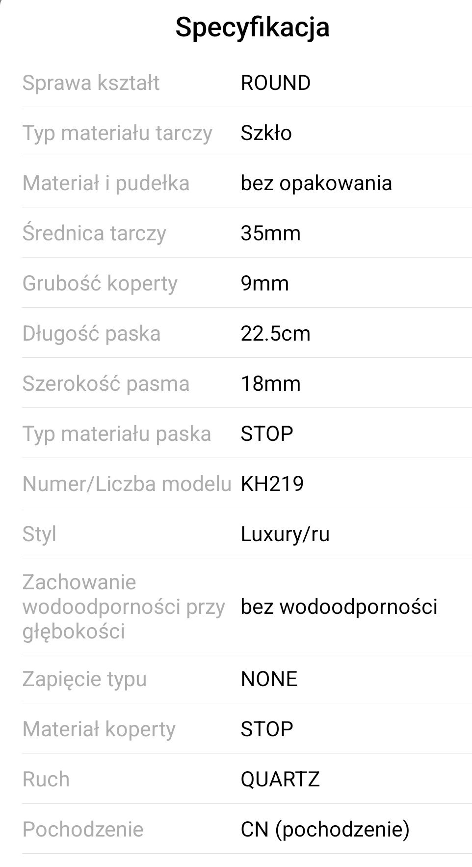 Cudny diamentowy zegarek cyrkonie