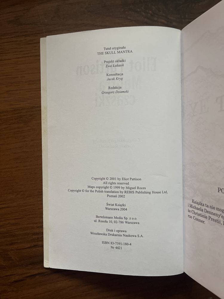 Mantra czaszki Eliot Pattison