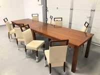 Duży stół jadalniany z drewna 320x90 + krzesła krzesło 8 sztuk PAGED