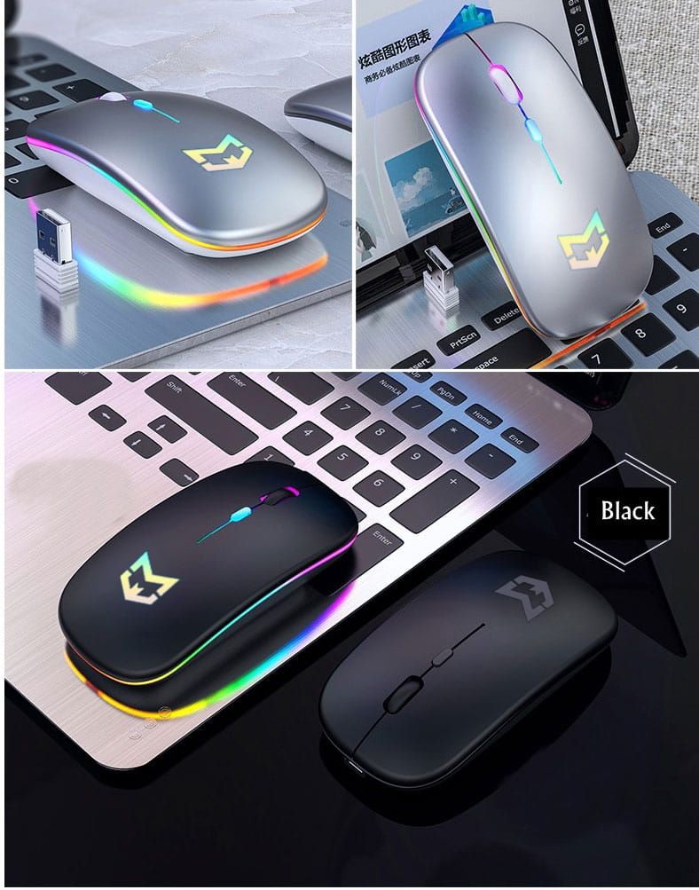 Mysz Bezprzewodowa Ładowana Cicha Podświetlana M444015Sr Sklep Warszaw
