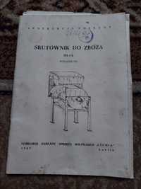 Instrukcja obsługi śrutownik do zboża 1967r.