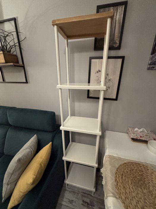 Regał łazienkowy Ikea Dynan biały metalowy