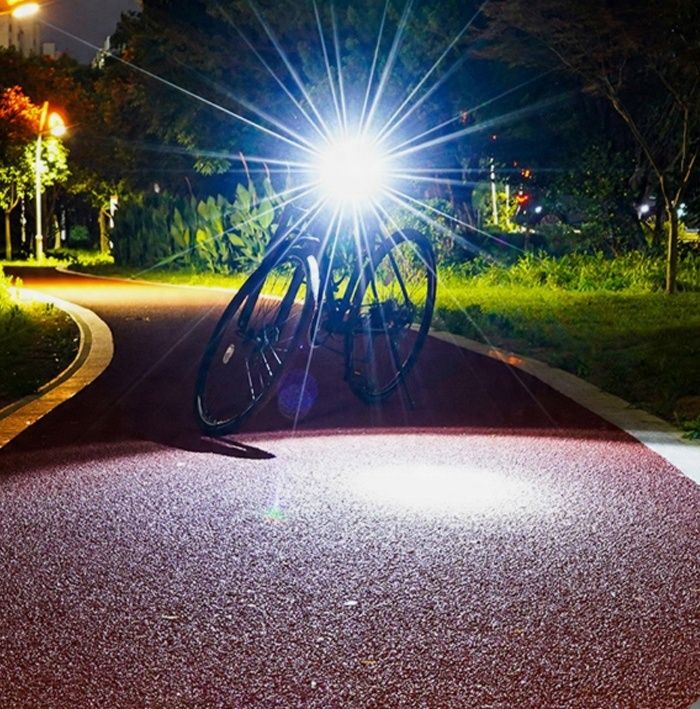 Lampka rowerowa przód tył LED COB lampki do roweru zestaw lampek 80lm