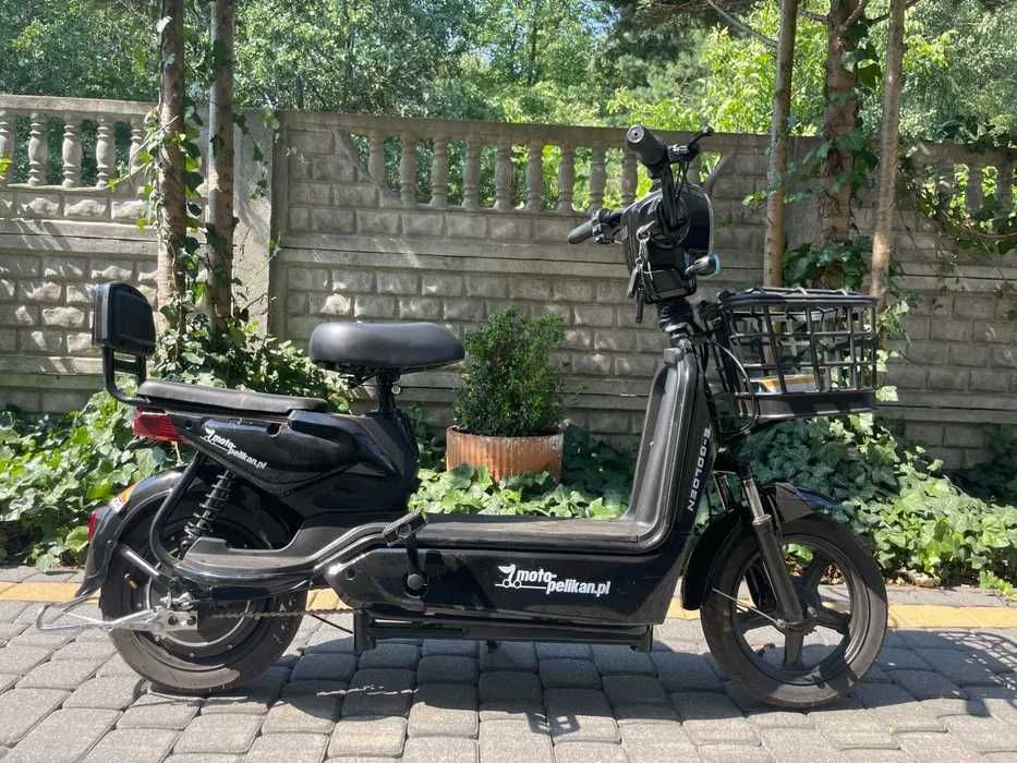 NOWY SKUTER ELEKTRYCZNY 250 WAT e-Golden Duży Koszyk Ledy Raty Dostawa