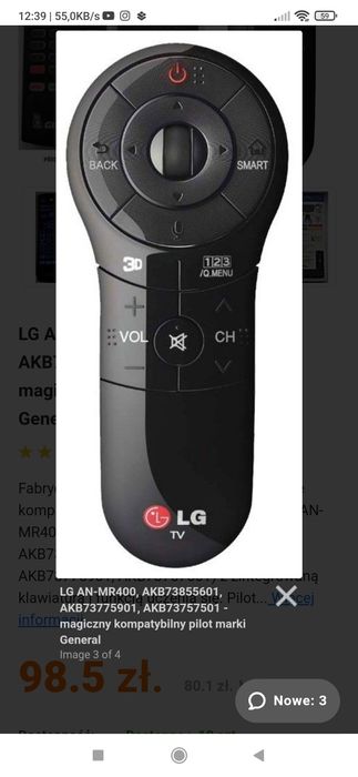 Telewizor pilot karta sieciowa