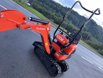 Kubota K008-3 Minikoparka 1000Kg Jak Nowa! 2016r Import Norwegia! 837h