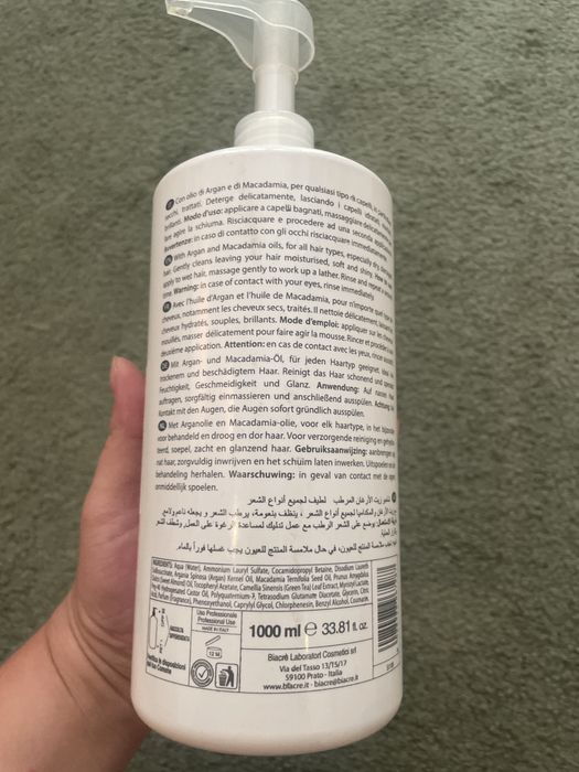 Biacre szampon nawilżający arganowy makadamia 1000ml 0909