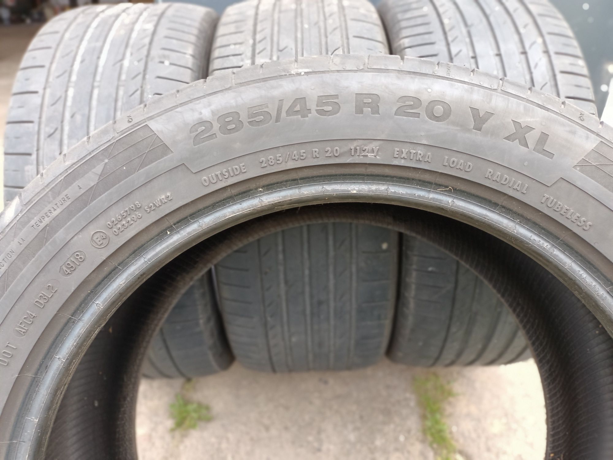 4 opony letnie 285/45 R20 Y XL Continental