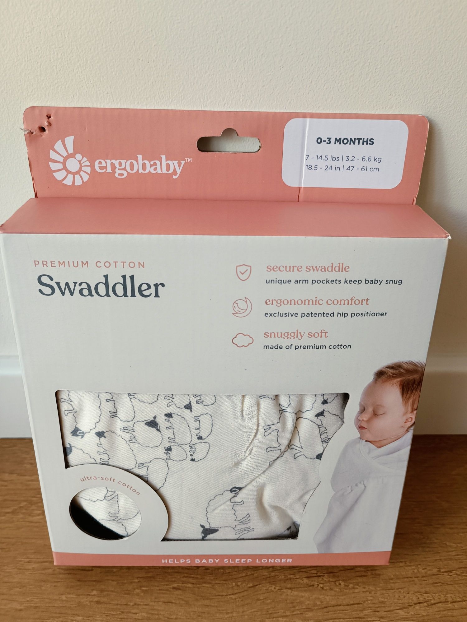 Swaddler Ergobaby 0-3 meses (novo)