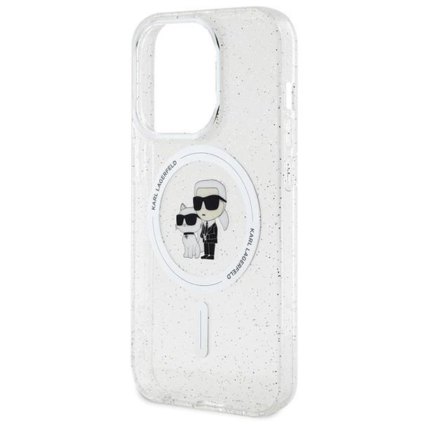 Etui Karl Lagerfeld Karl&Choupette Glitter Magsafe na iPhone 15 Pro