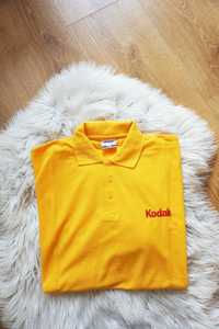XXL 44 żółty męski t-shirt top polo retro vintage lata 90