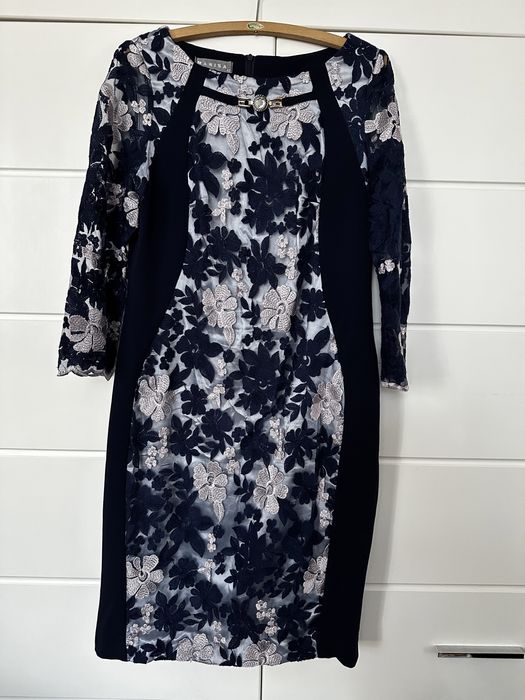 Elegancka sukienka z koronką rozmiar 42