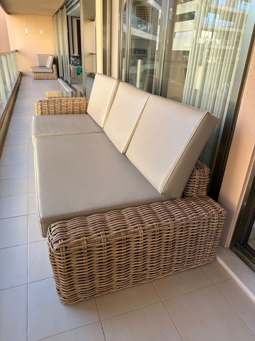 Conjunto de sofás exterior em ratan Maisons du Monde