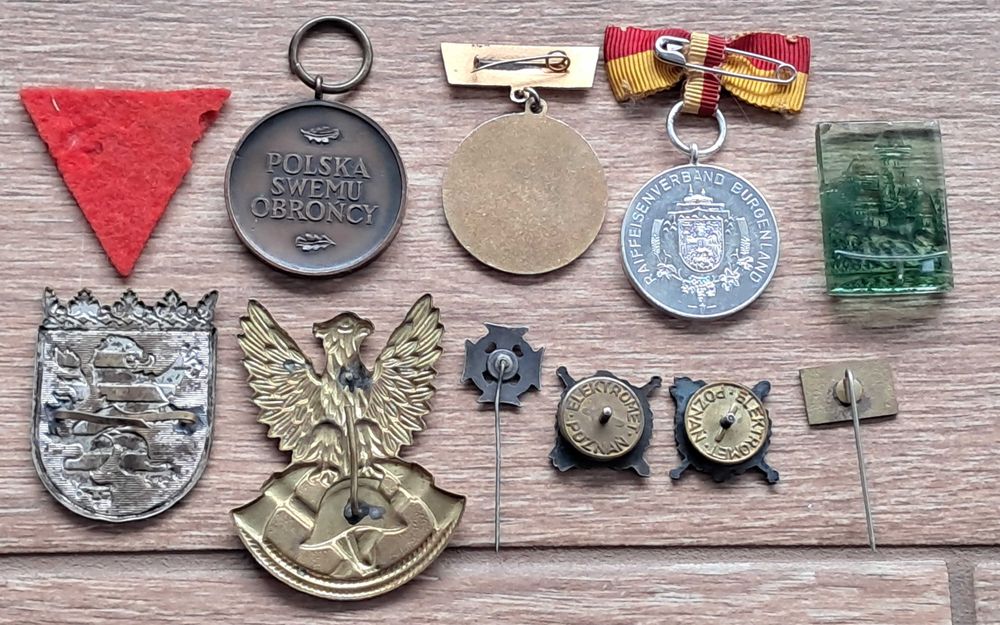 Zeztaw starych medali odznak ciekawe