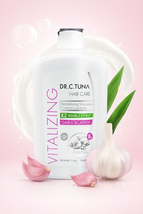 Szampon Czosnkowy Farmasi Dr.C.Tuna  + GRATIS -miodowe mydełko