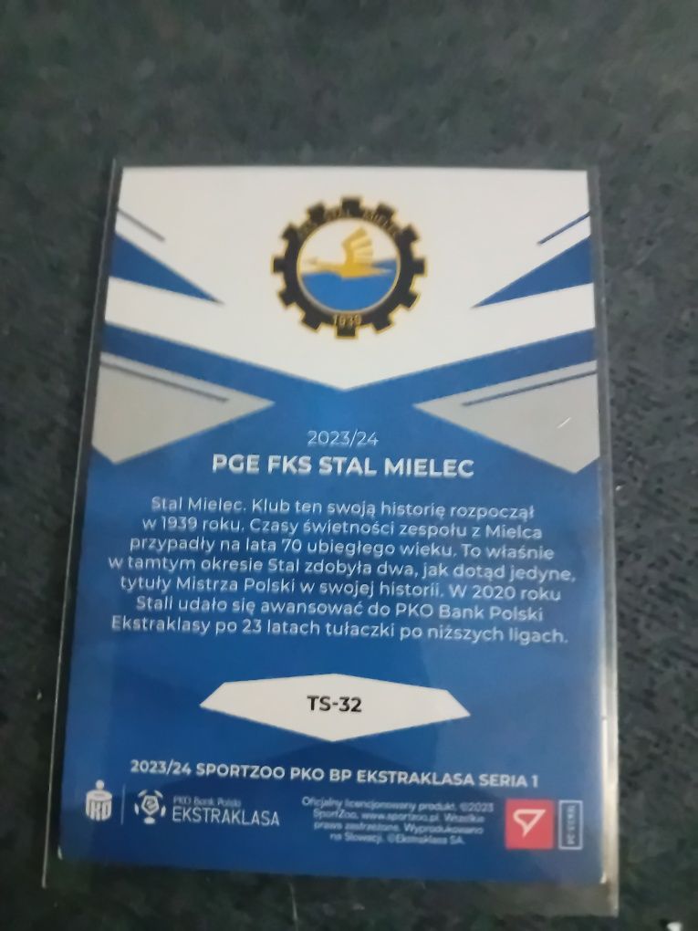 Karty sportzoo pko ekstraklasa stal Mielec