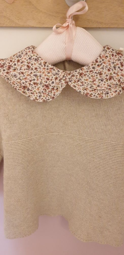Vestido Laranjinha tricotado: Laranjinha 9M - NOVO Etiqueta